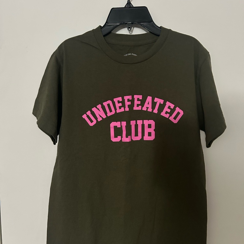 Undefeated x Anti Social Social Club collab. “Undefeated Olive Green T-Shirt